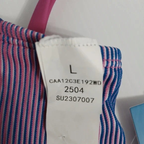 Cupshe Pink Blue Ombre Ribbed High Waisted Bikini Set Large New - Picture 7 of 8